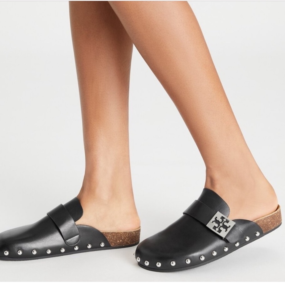Tory Burch Mellow Stud Mule (Women) black/silver, SIZE 7 1/2 US - Picture 4 of 12